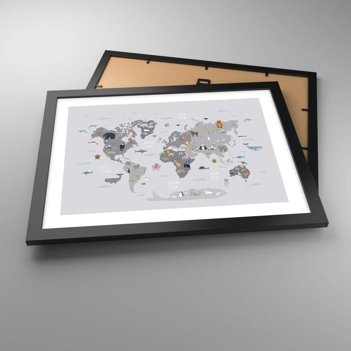 Plakat i sort ramme - Fortæl mig, hvor du er fra... - 40x30 cm