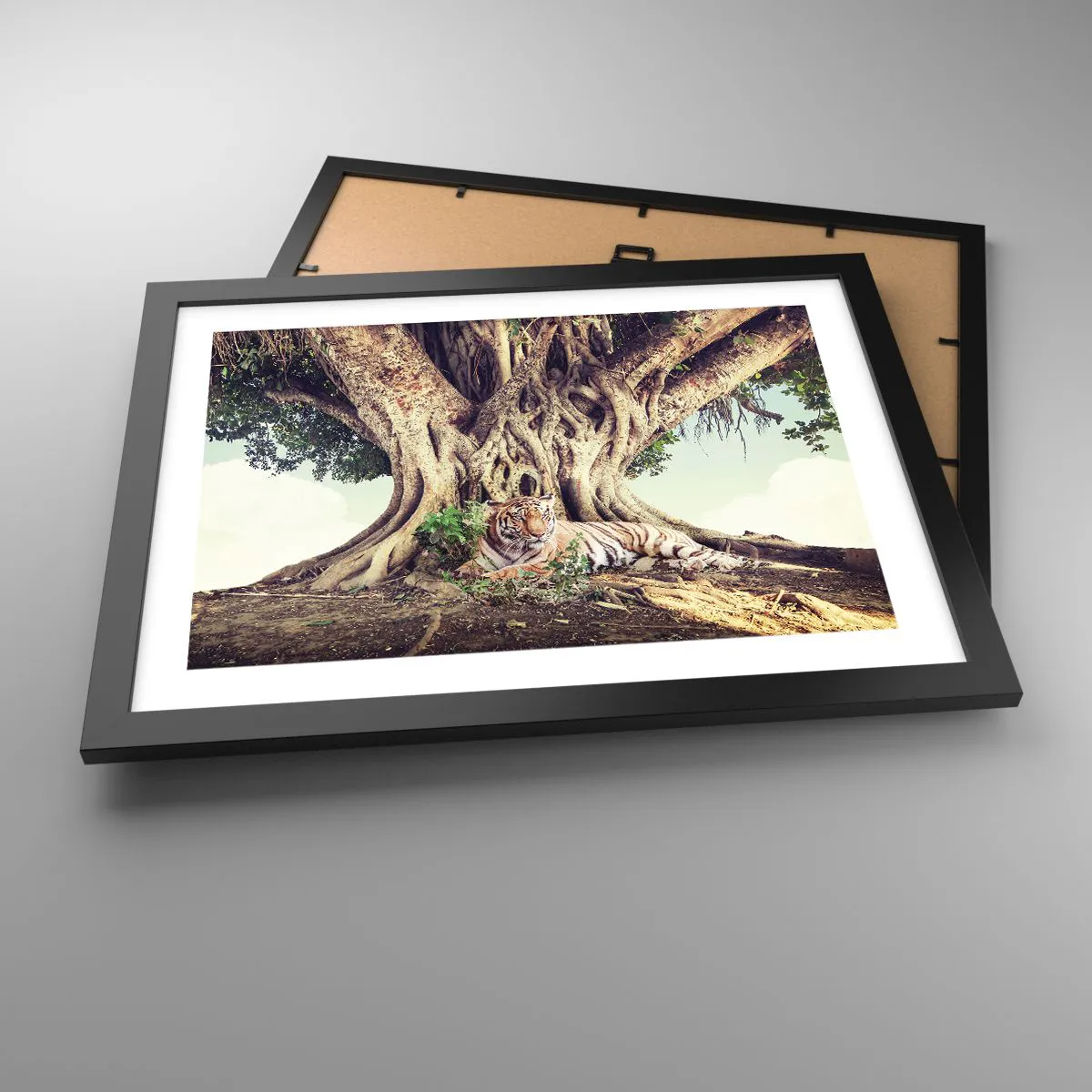 Affiche dans un cadre noir - Poster - Vue du Livre de la Genèse - 40x30 cm