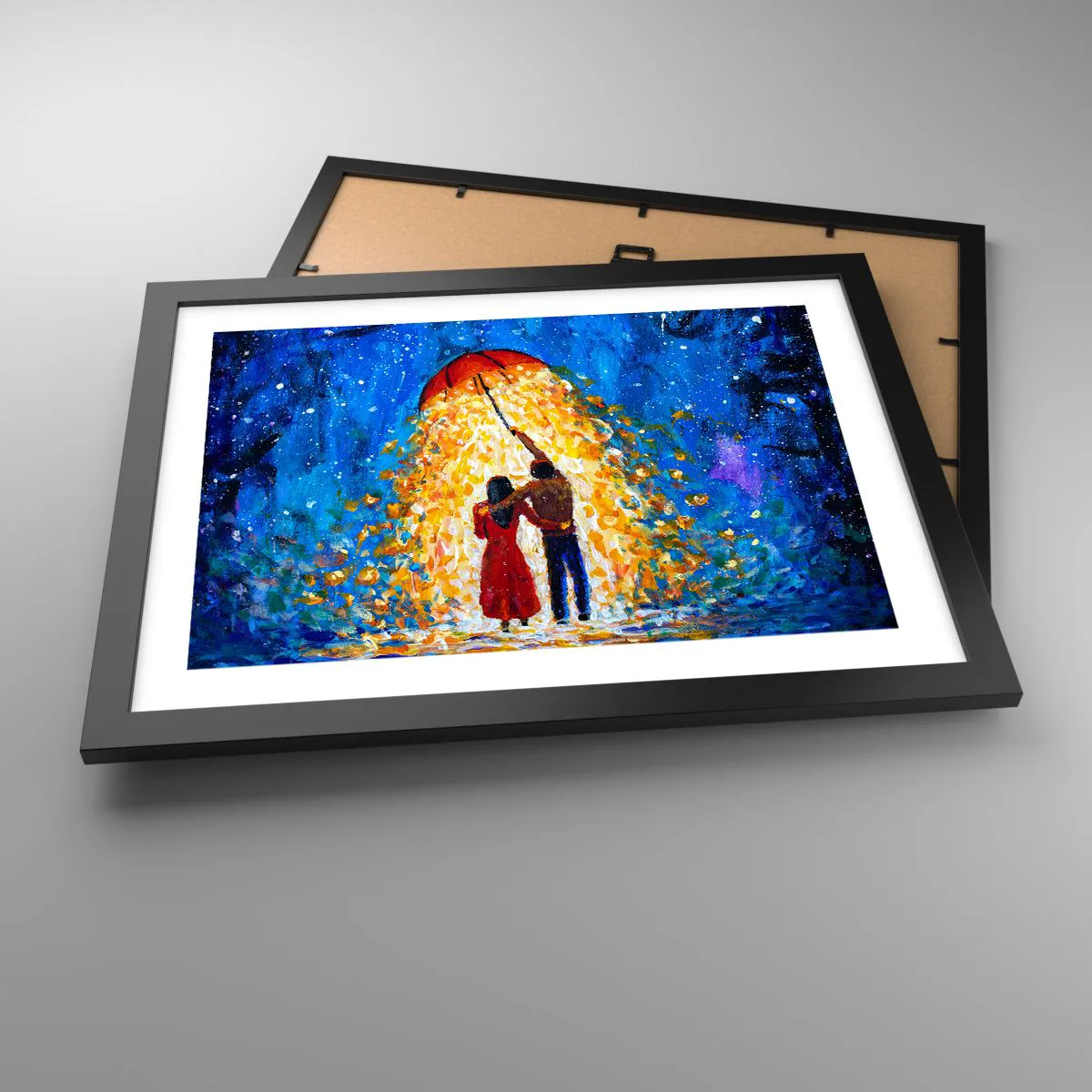 Poster in black frame - Magic of a Rainy Evening? - 40x30 cm