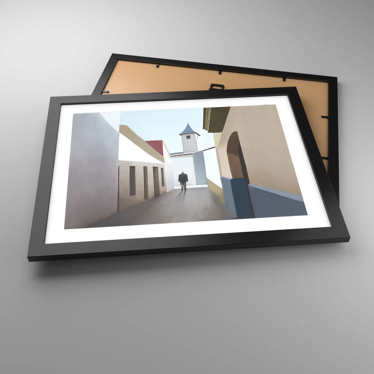 Affiche dans un cadre noir - Poster - Une promenade ensoleillée - 40x30 cm