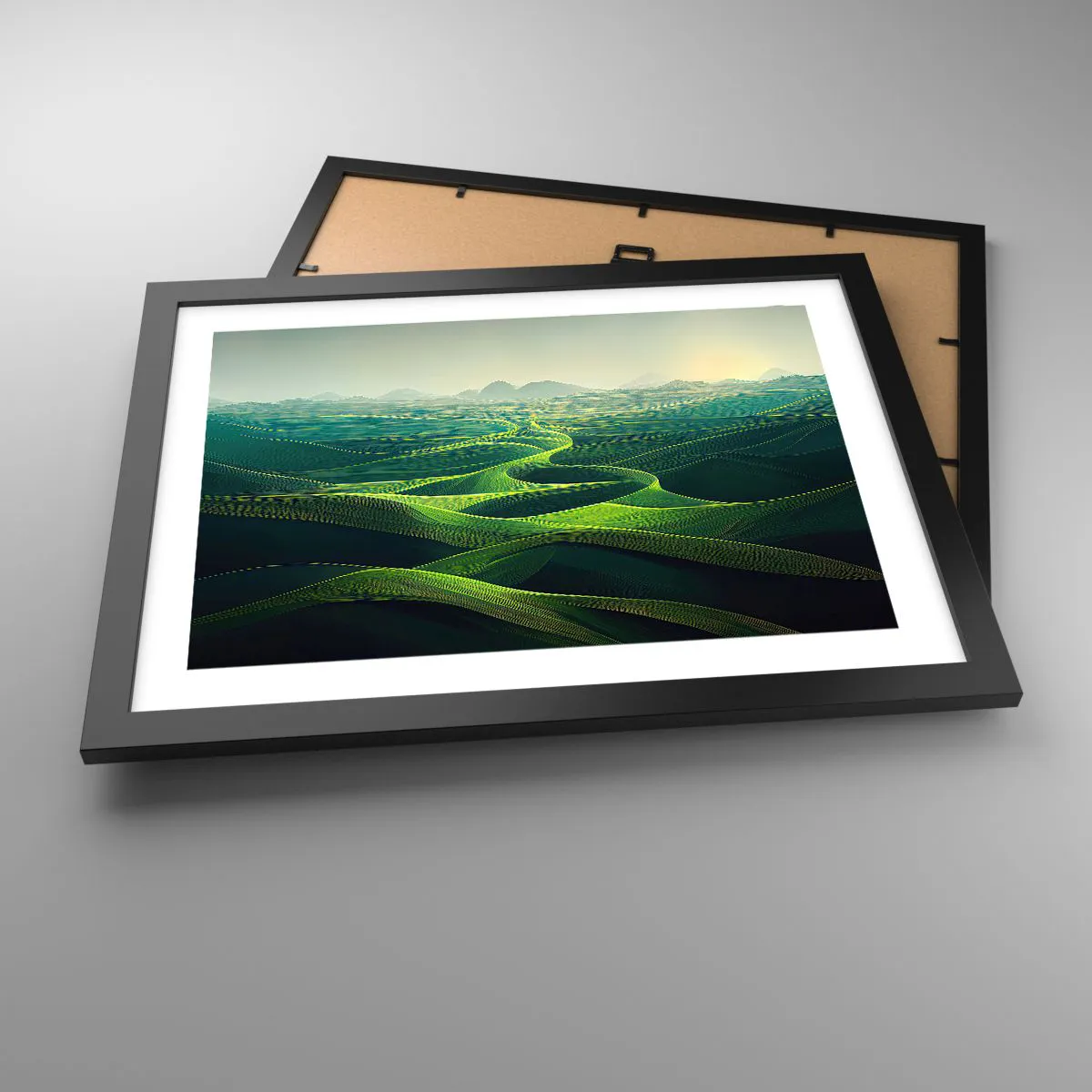 Affisch i svart ram - I gröna dalar - 40x30 cm