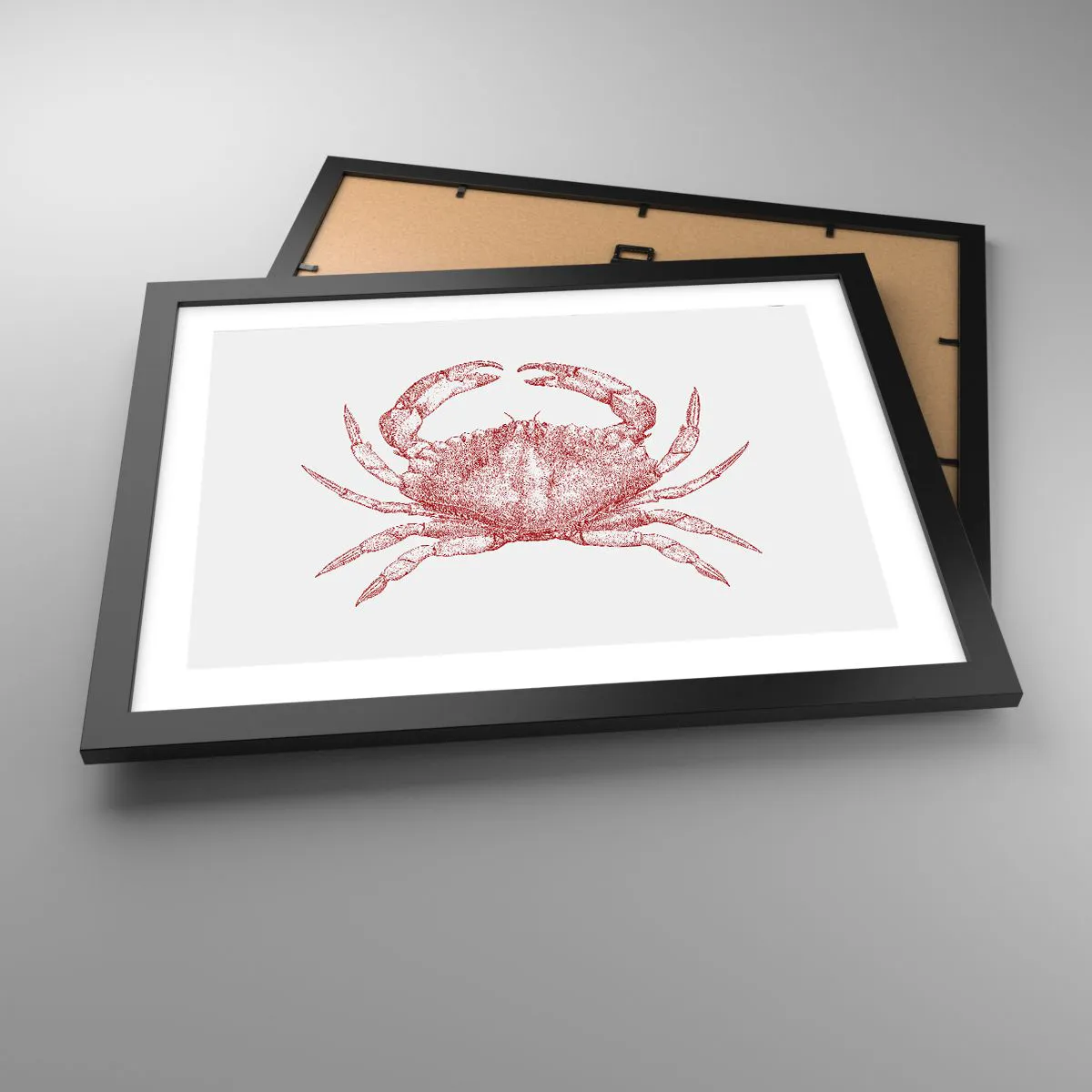Affiche dans un cadre noir - Poster - Le crabe des crabes - 40x30 cm