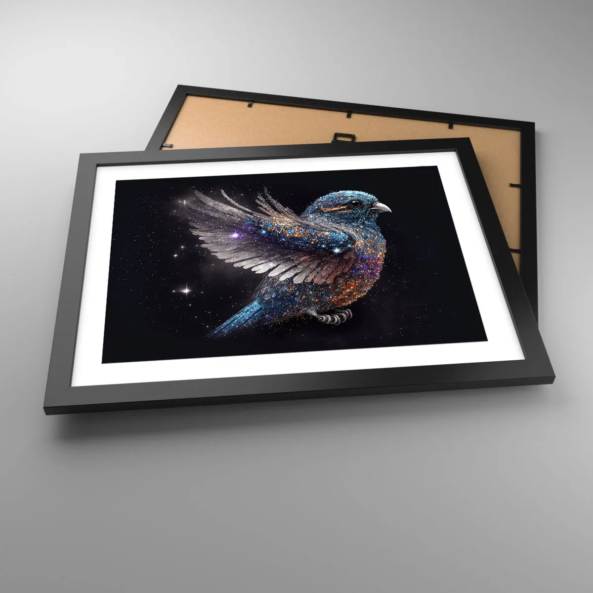 Poster in einem schwarzem Rahmen - Diamantsperling - 40x30 cm