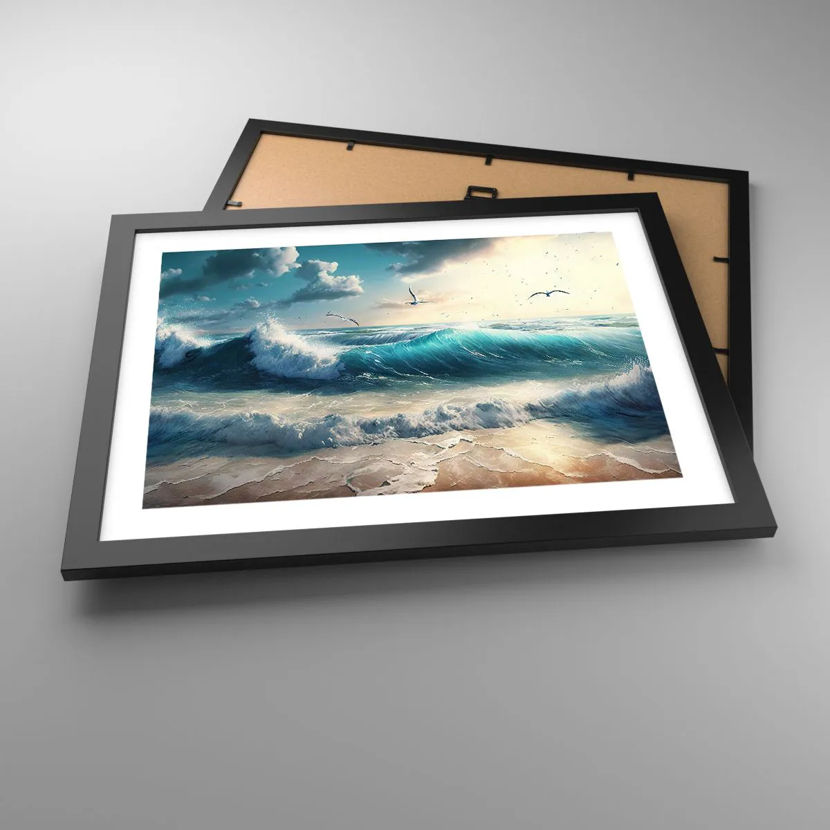 Plakat i sort ramme - Støj kun for dig - 40x30 cm