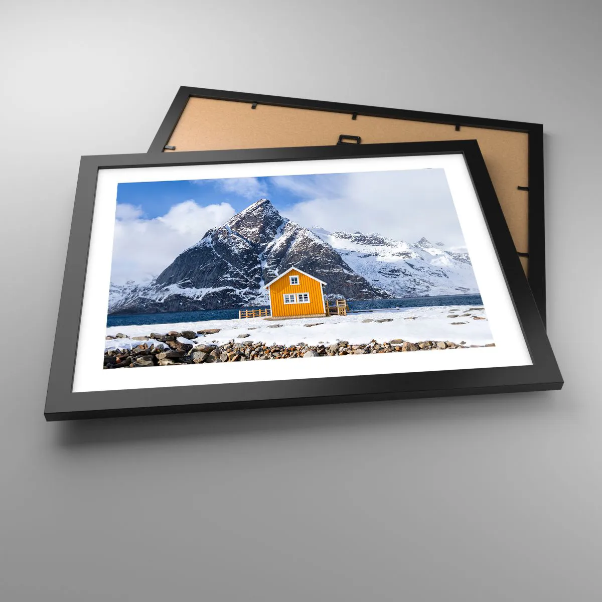 Plakat i sort ramme - Skandinavisk ferie - 40x30 cm