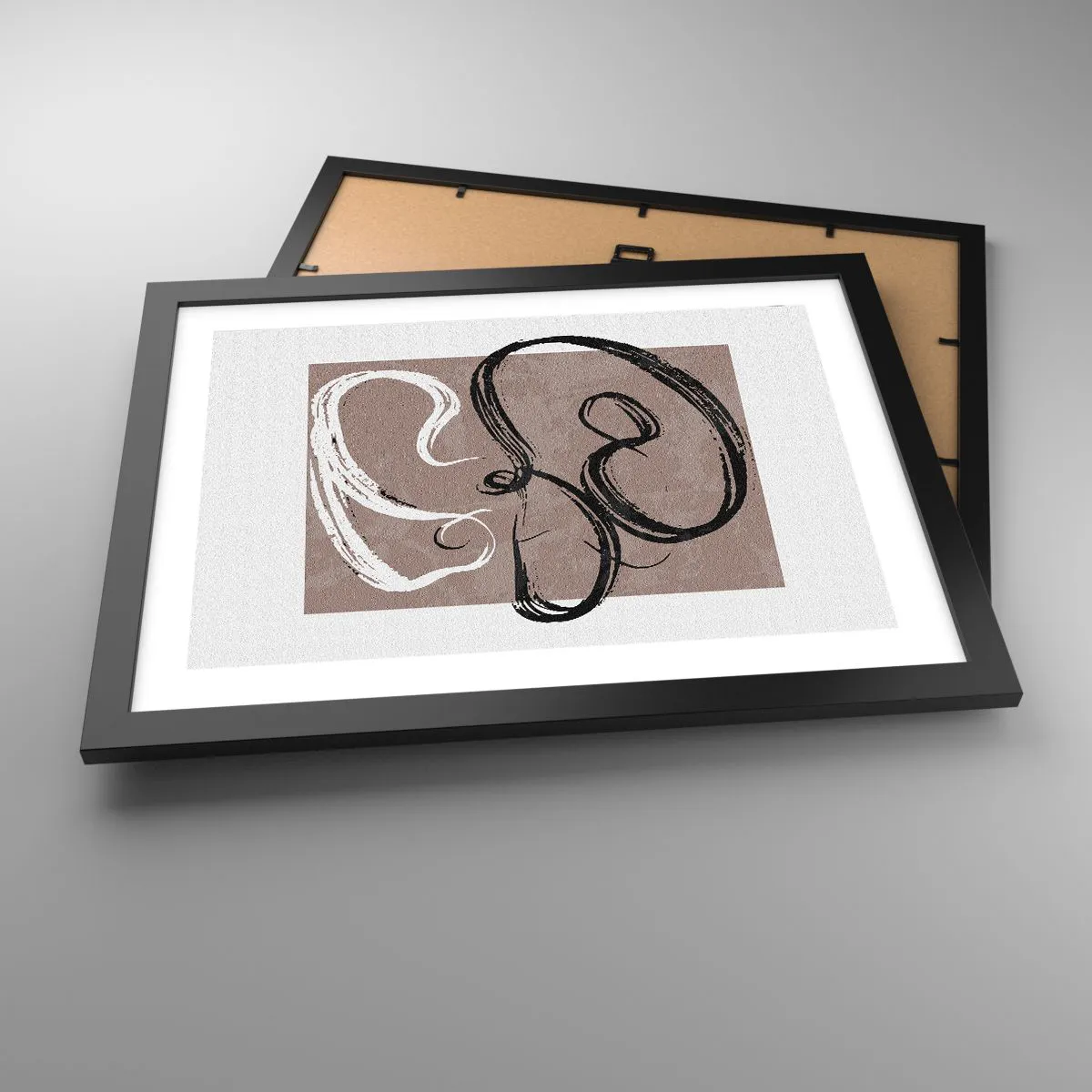 Plakat i sort ramme - Komposition - en søgen efter fuldstændighed - 40x30 cm