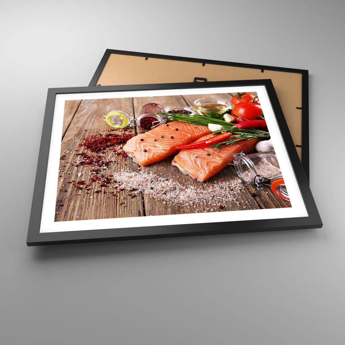 Affisch i svart ram - Norskt äventyr i köket - 50x40 cm