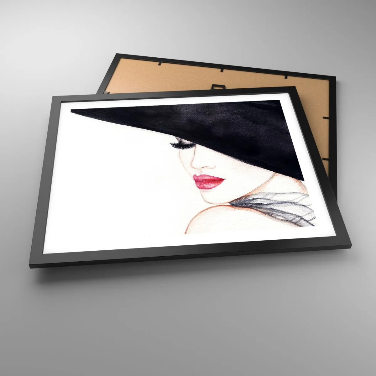 Poster in een zwarte lijst - Elegantie en sensualiteit - 50x40 cm