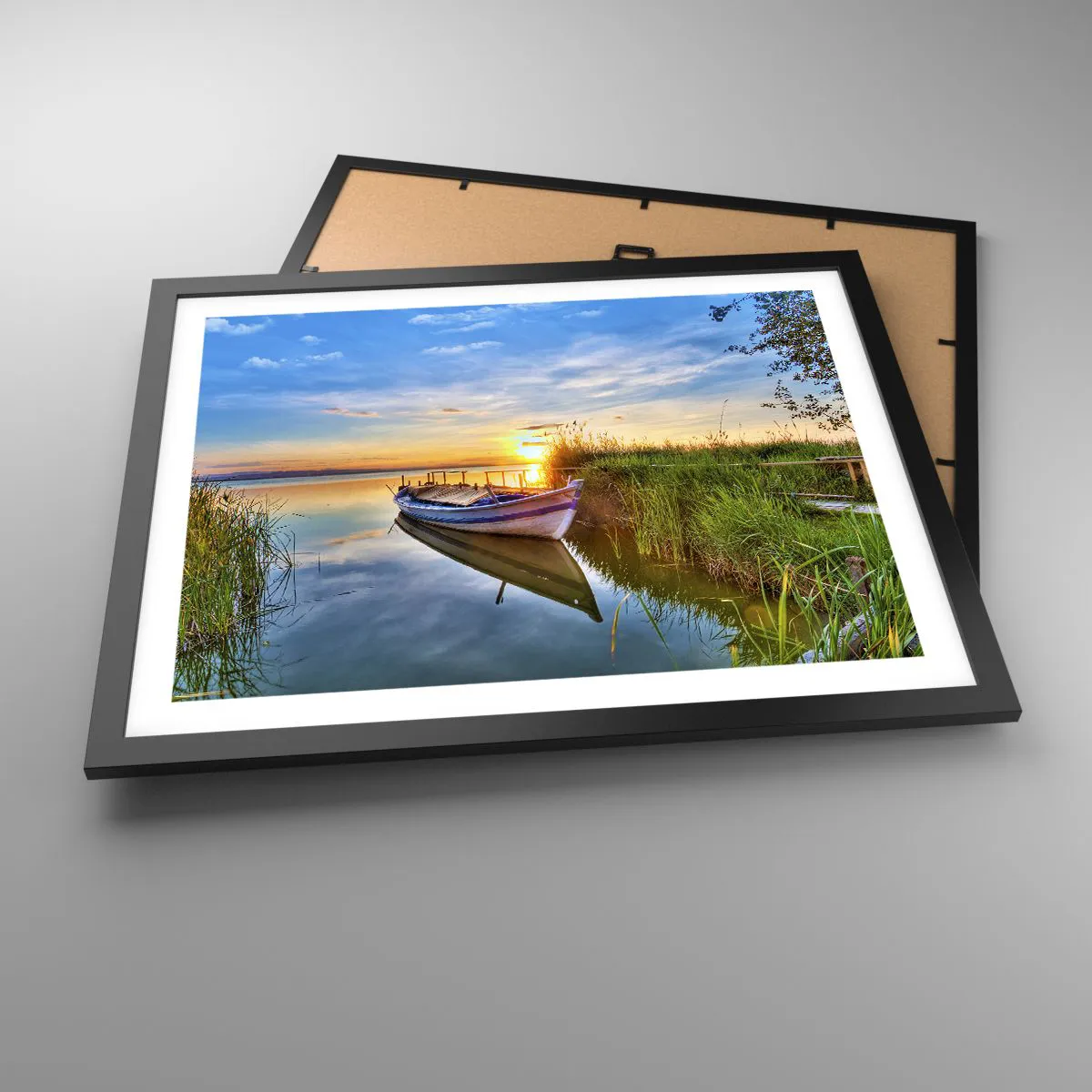 Affisch i svart ram - Uppfyllda drömmars vik - 50x40 cm