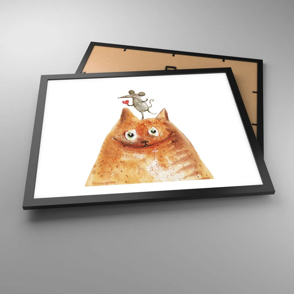 Affiche dans un cadre noir - Poster - Amour paradoxal - 50x40 cm