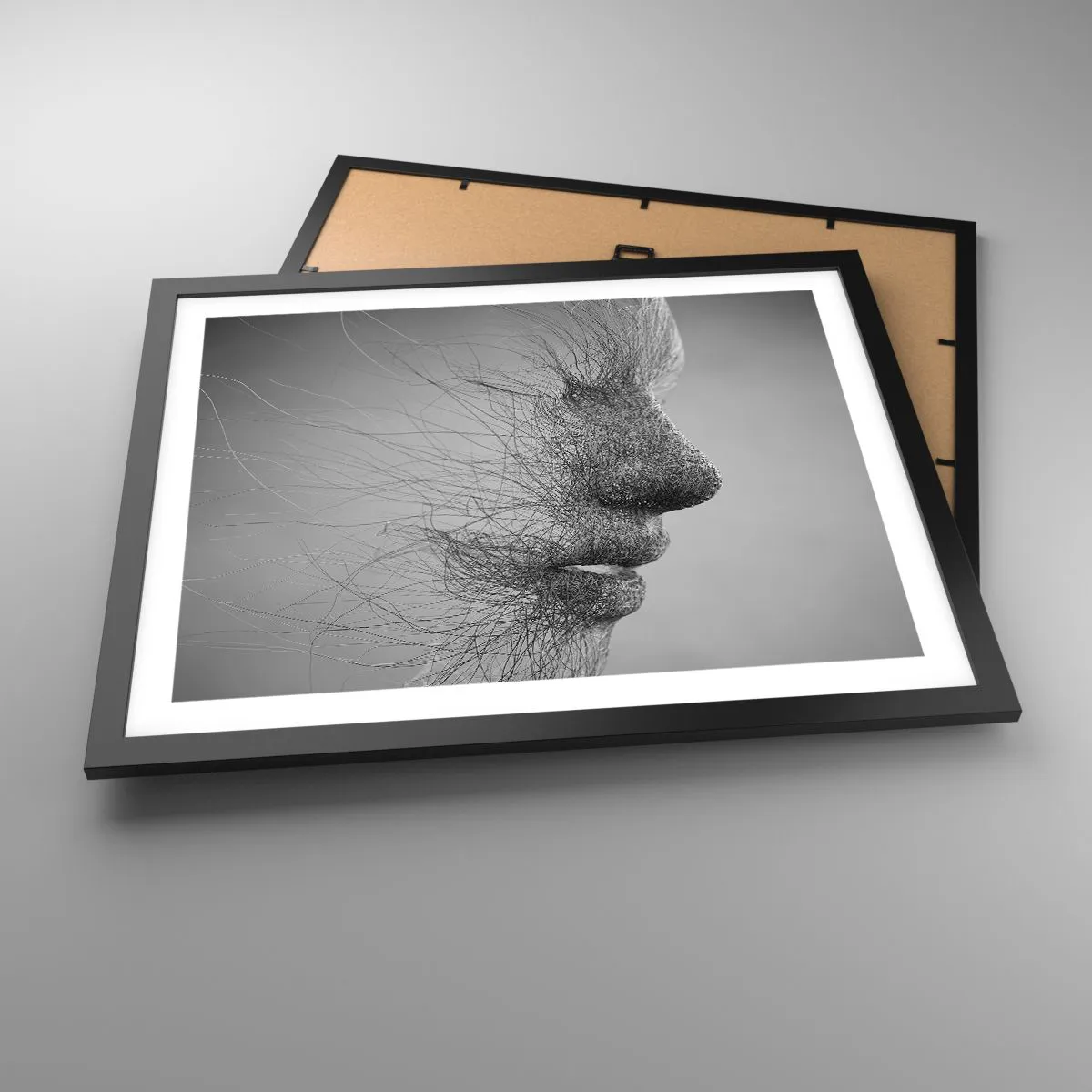 Affiche dans un cadre noir - Poster - L'esprit du vent - 50x40 cm