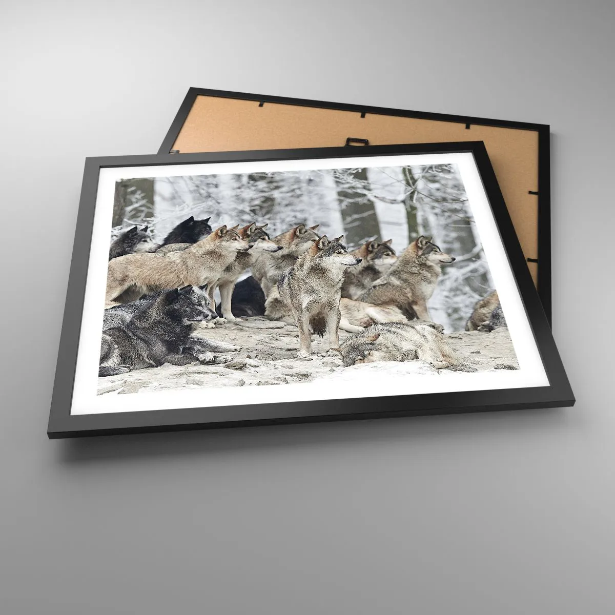 Plakat w czarnej ramie - Rodzina i przyjaciele - 50x40 cm