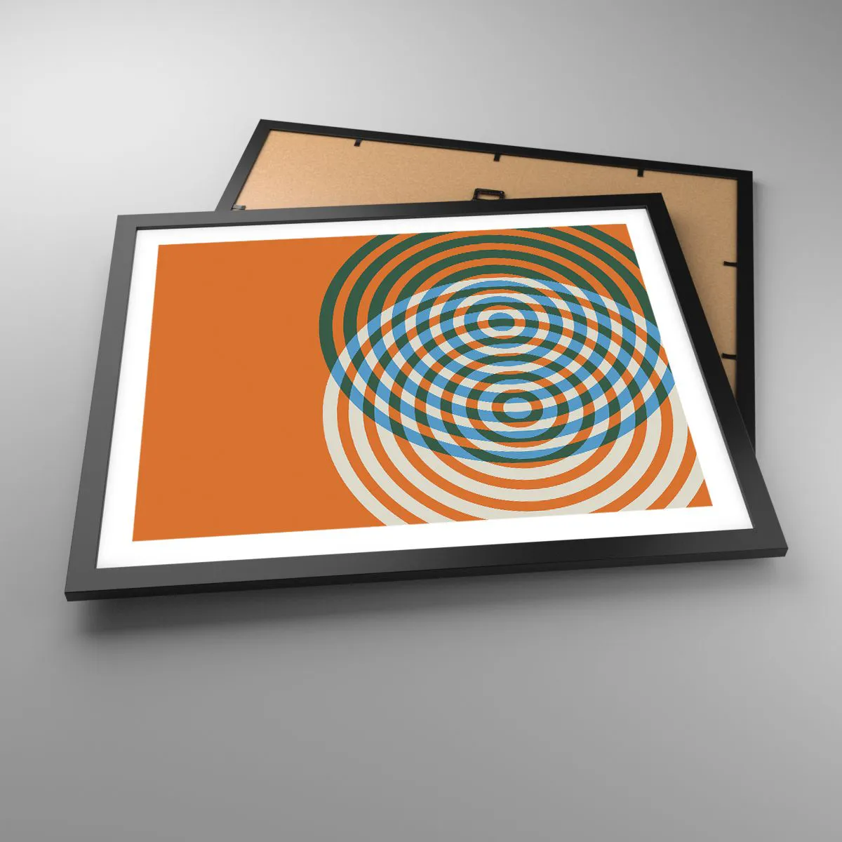 Poster in black frame - Abstract Variation on a Circle - 50x40 cm