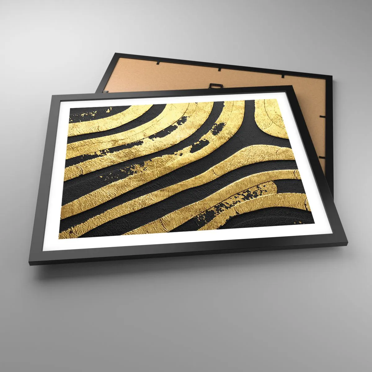 Plakat i sort ramme - Alt flyder - 50x40 cm