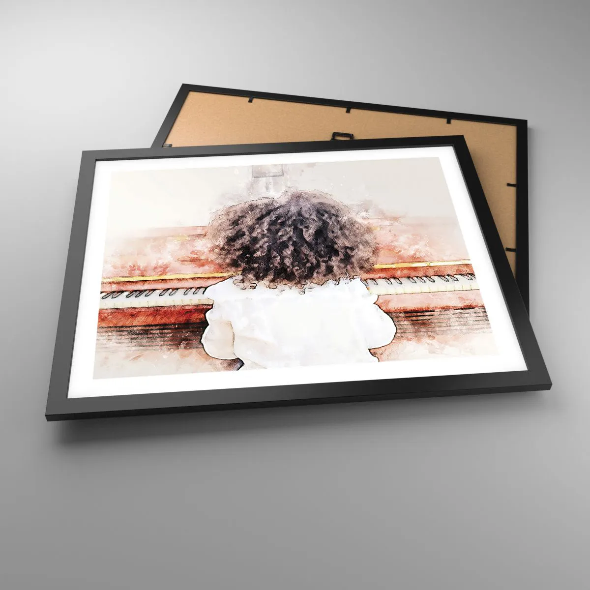 Affiche dans un cadre noir - Poster - Dans un nouveau monde - 50x40 cm