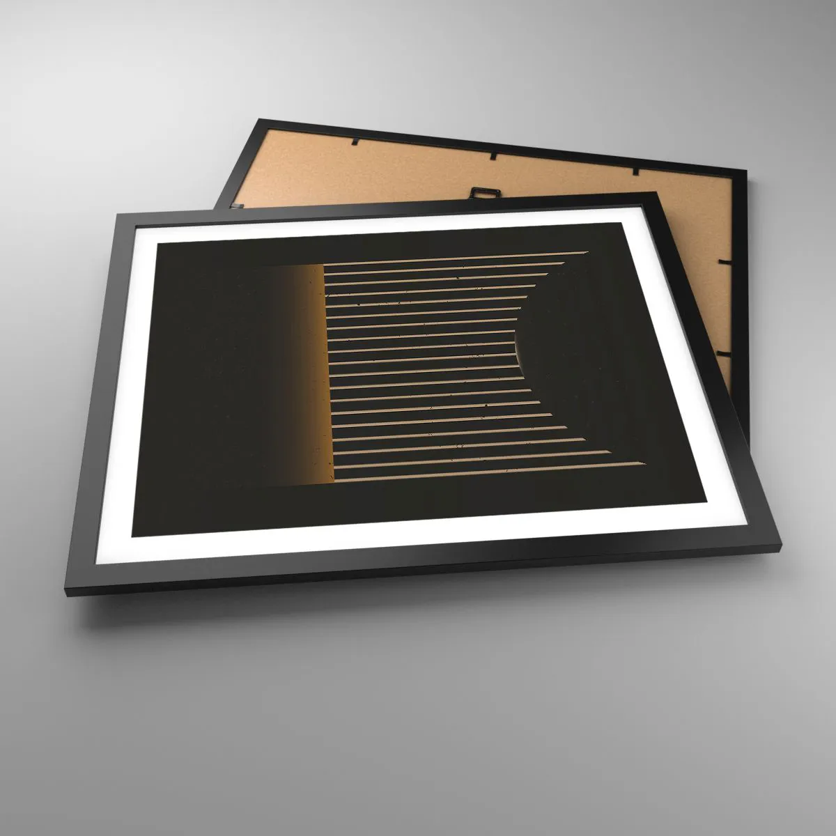 Poster în ramă neagră - Explorați întunericul - 50x40 cm