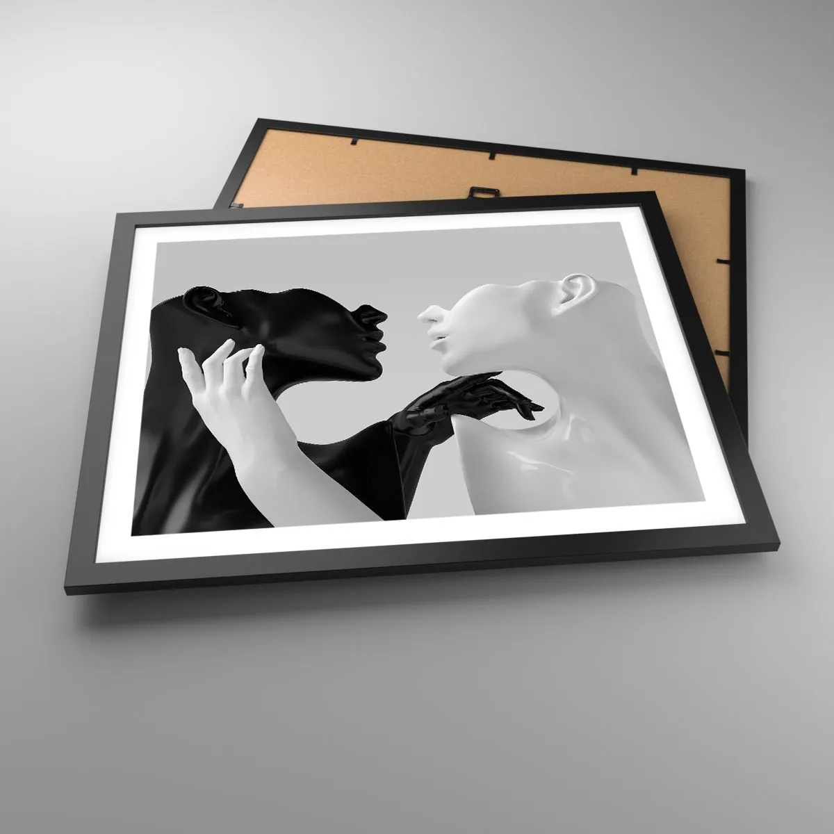 Affiche dans un cadre noir - Poster - Attraction - désir - 50x40 cm