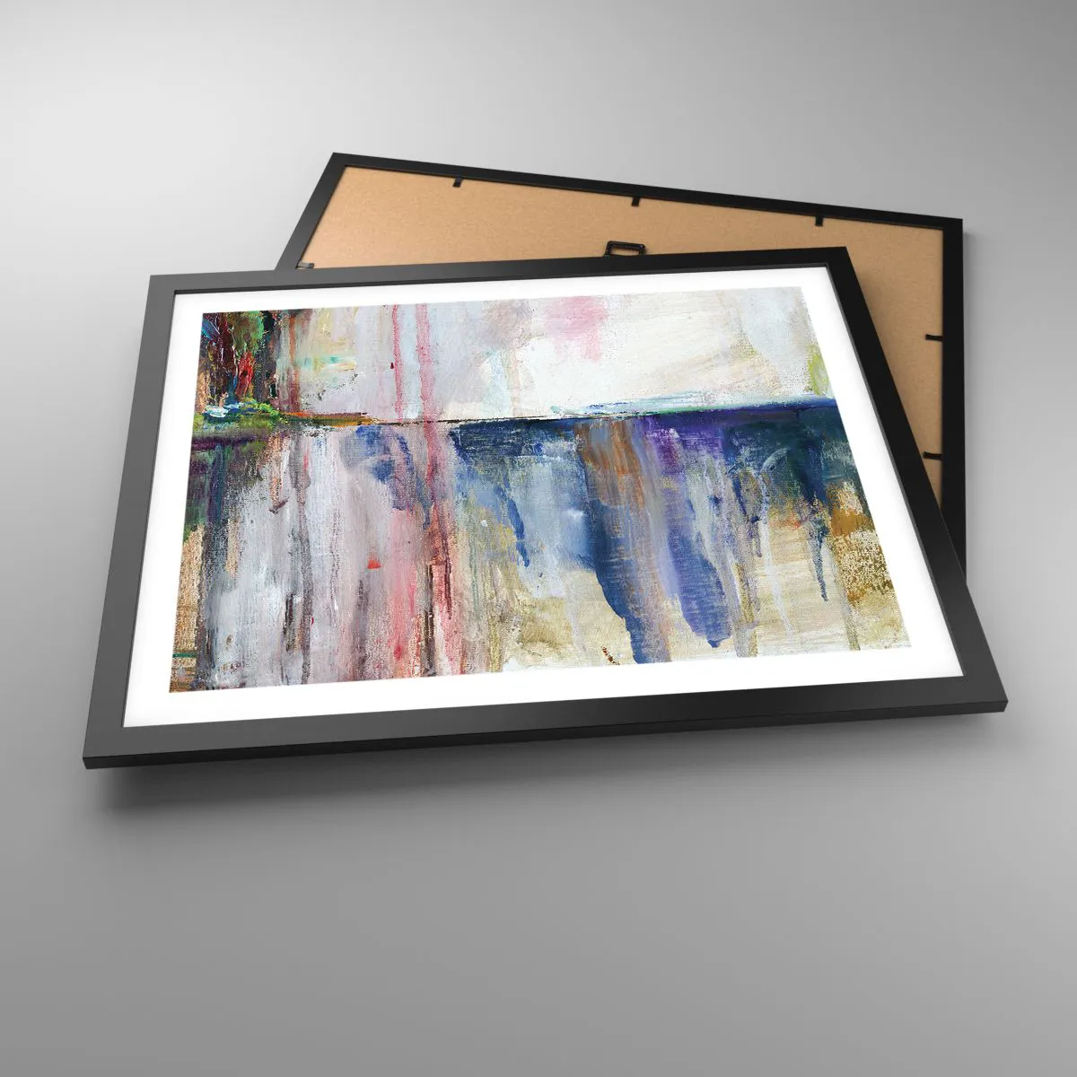 Poster in black frame - Colourful Impressions an Associations - 50x40 cm