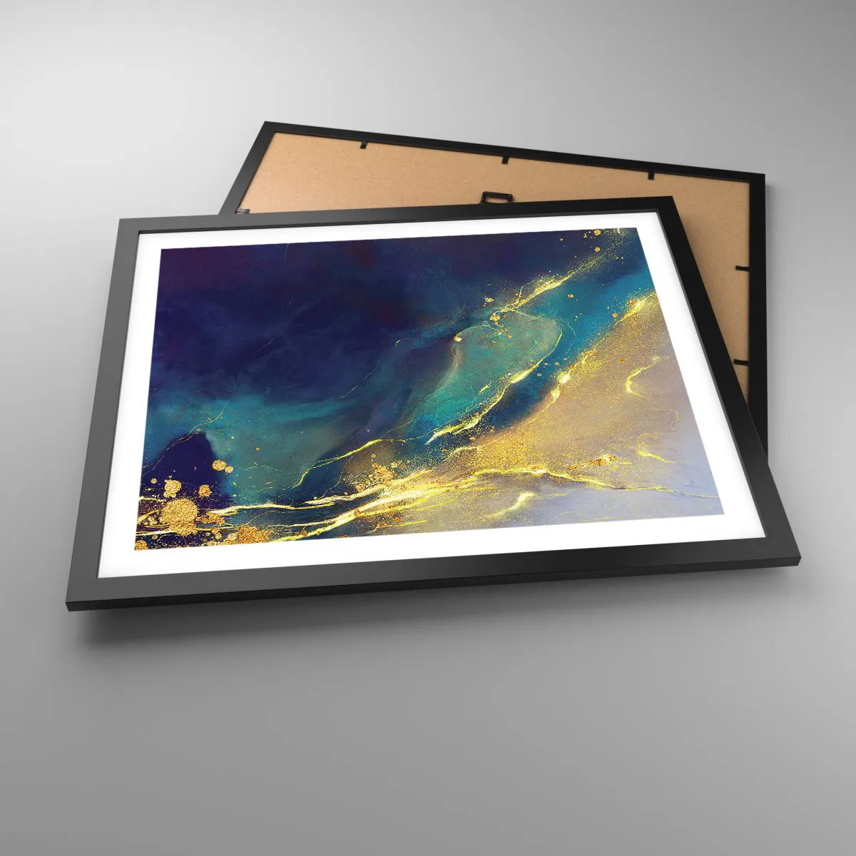 Plakat i sort ramme - Gylden marsk - 50x40 cm