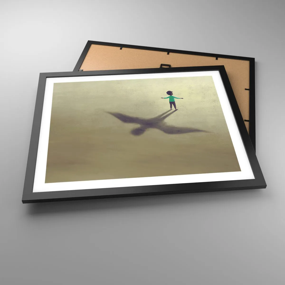 Affisch i svart ram - Framtidens hjälte - 50x40 cm