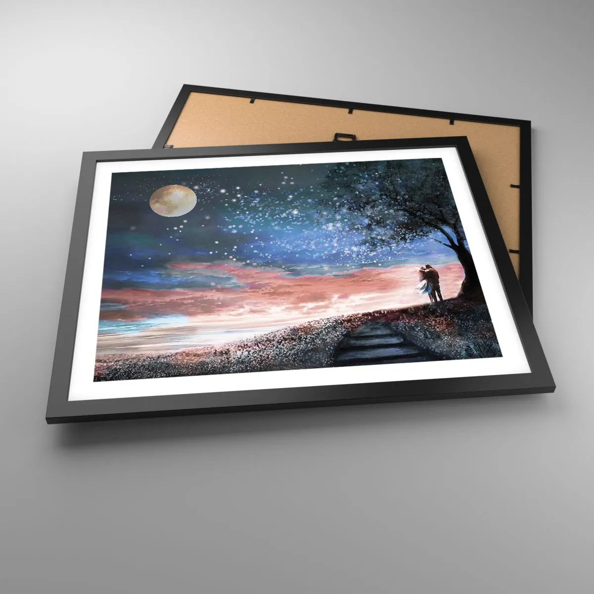 Affiche dans un cadre noir - Poster - Spectacle étoilé - 50x40 cm