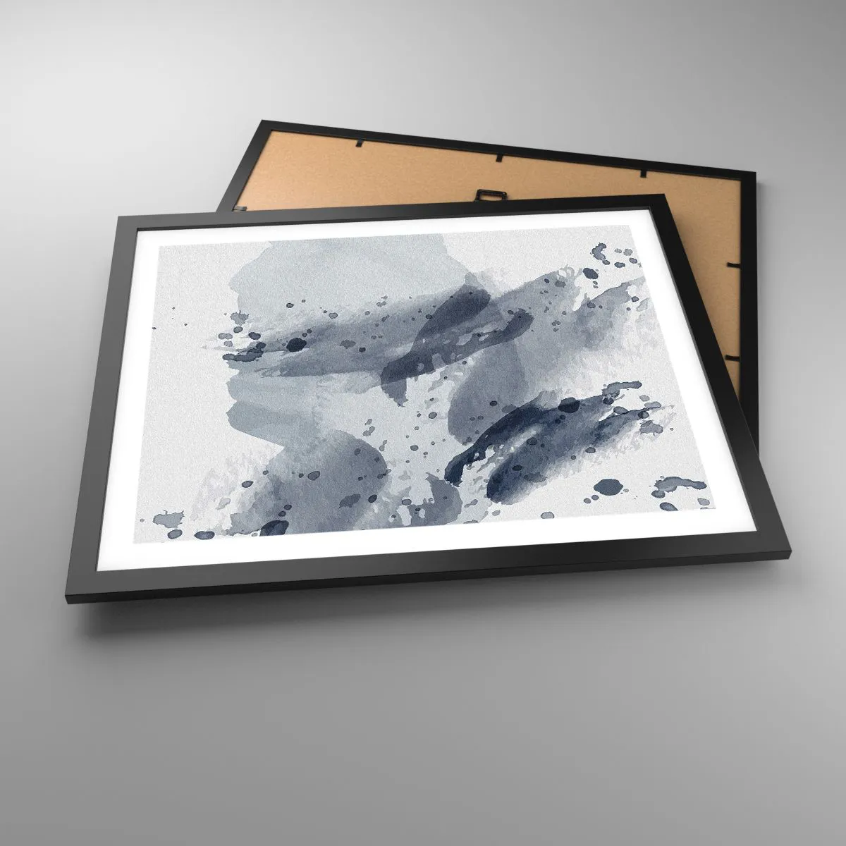 Plakat i sort ramme - En undersøgelse af vandets natur - 50x40 cm