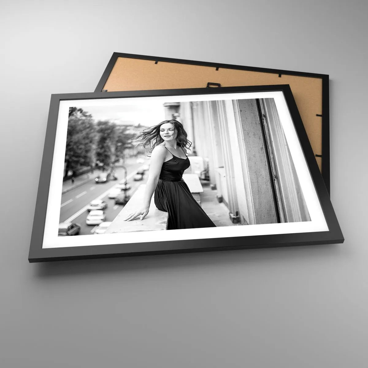 Affiche dans un cadre noir - Poster - Certainement un Parisien - 50x40 cm