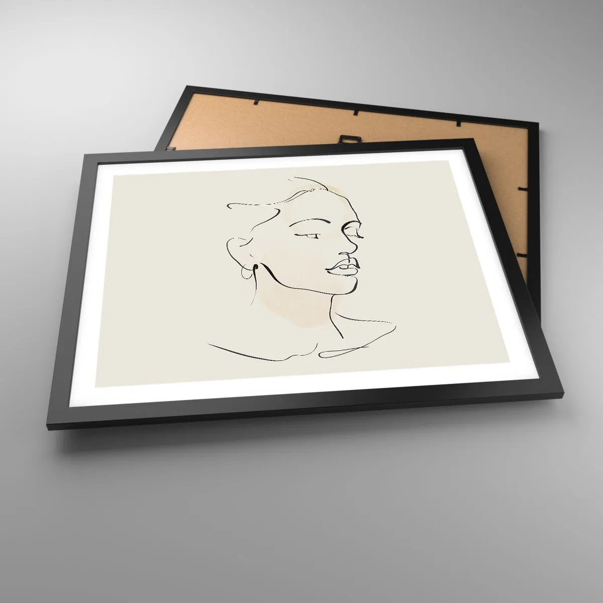 Poster in cornice nera - Linea sicura - 50x40 cm