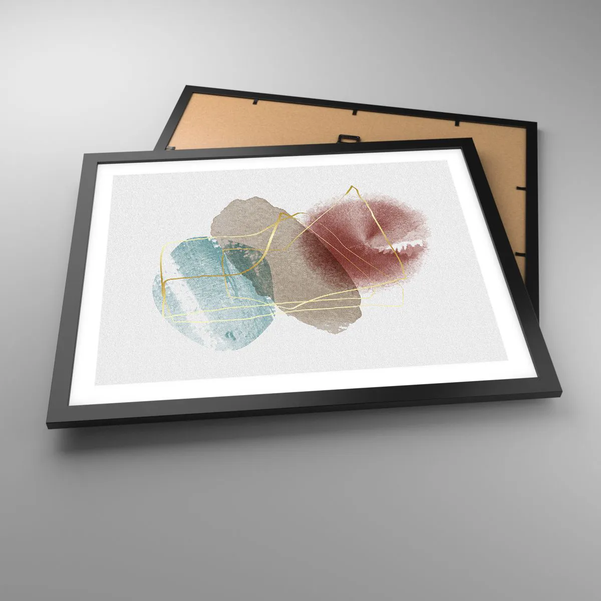 Poster in einem schwarzem Rahmen - Korallen des Weltraums - 50x40 cm