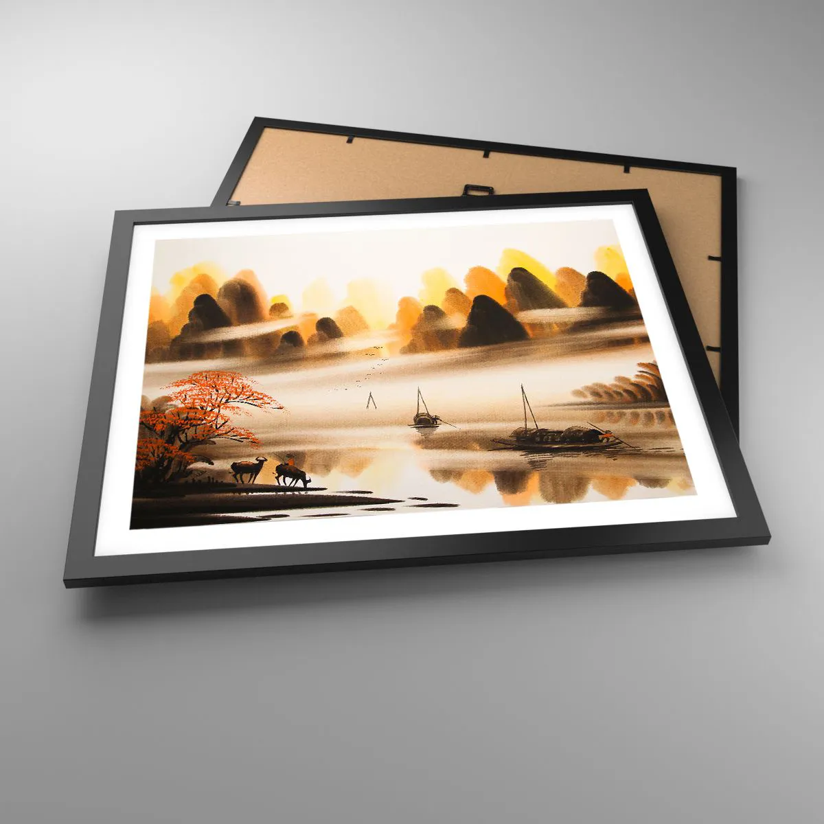 Affiche dans un cadre noir - Poster - Plus loin que l'Extrême-Orient - 50x40 cm