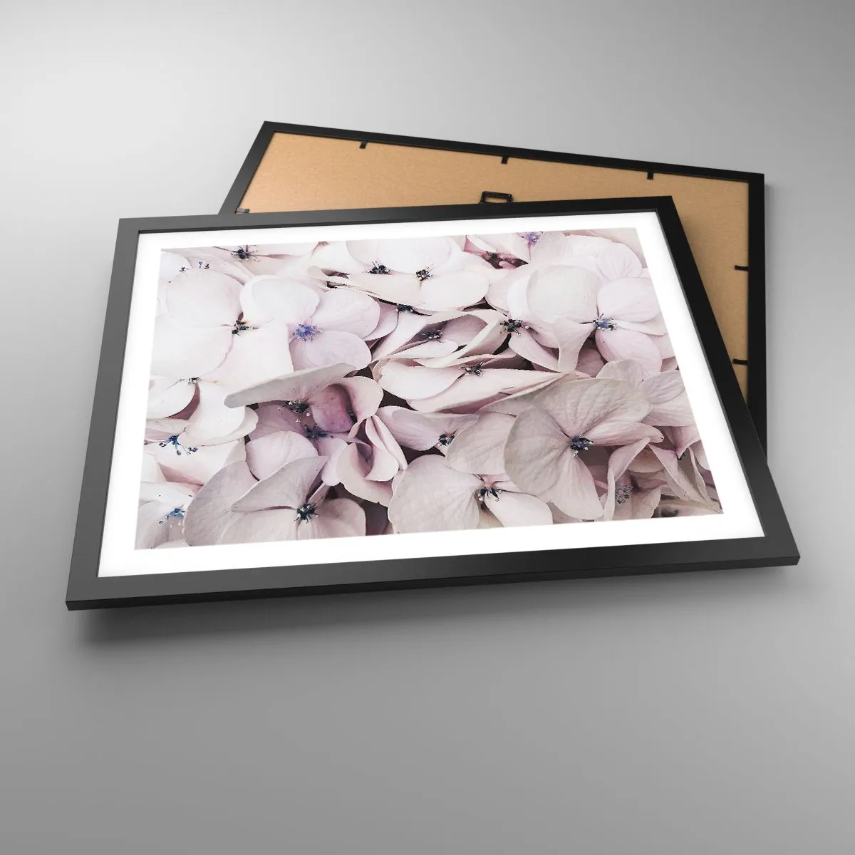 Poster in einem schwarzem Rahmen - In einer Blumenflut - 50x40 cm