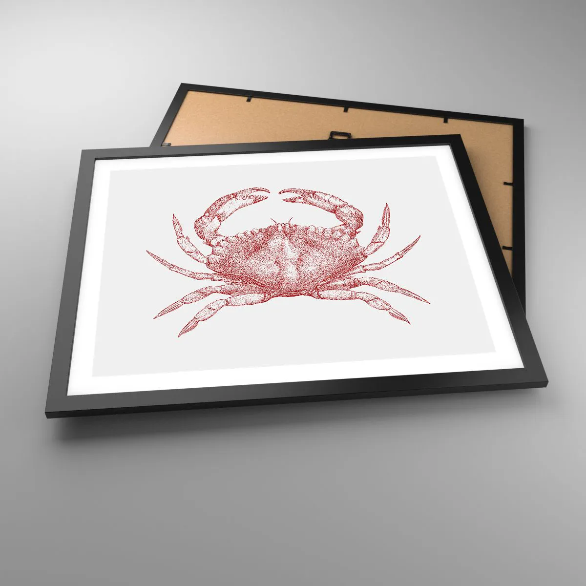 Pôster com moldura preta - Caranguejo sobre caranguejos - 50x40 cm