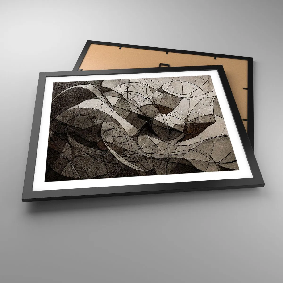 Plagát v čiernom ráme - Obeh farieb Zeme - 50x40 cm