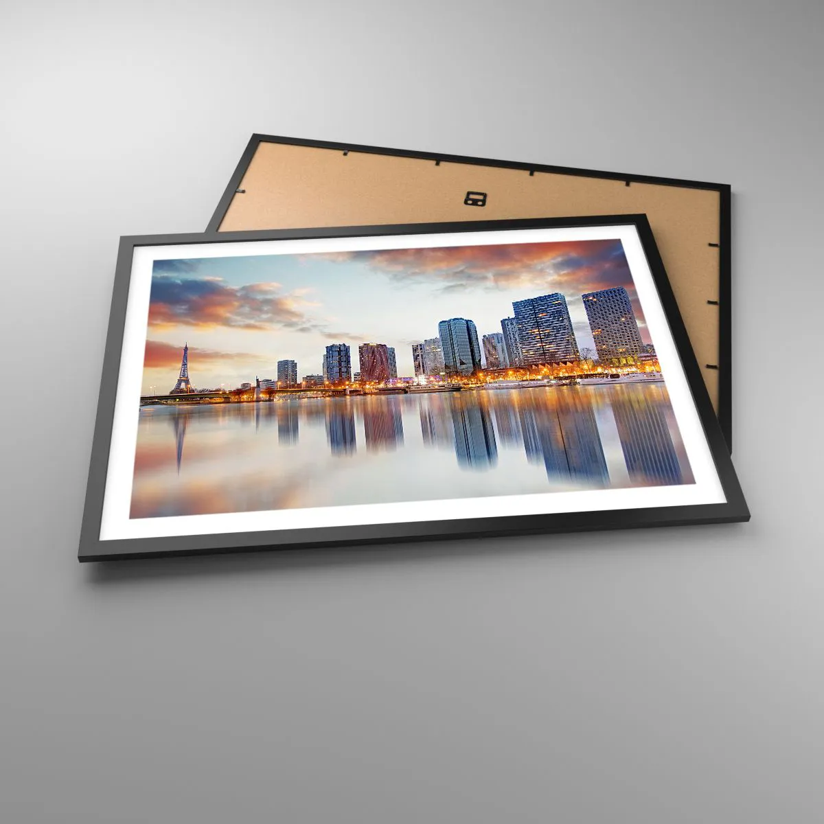 Affisch i svart ram - Paris monumentala lugn - 70x50 cm