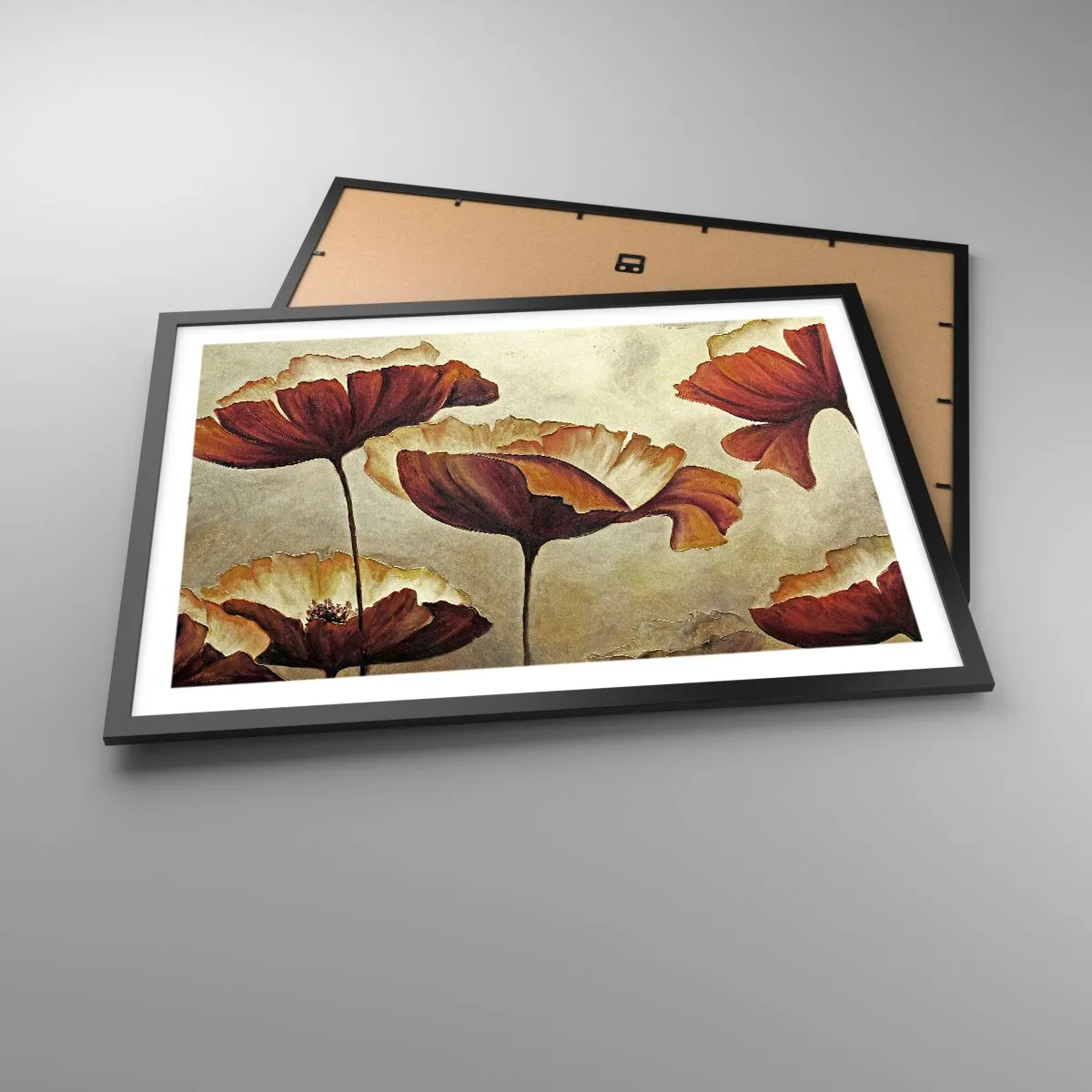 Affisch i svart ram - Ängsblommor - 70x50 cm