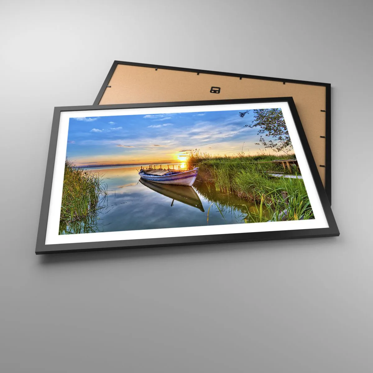 Affisch i svart ram - Uppfyllda drömmars vik - 70x50 cm