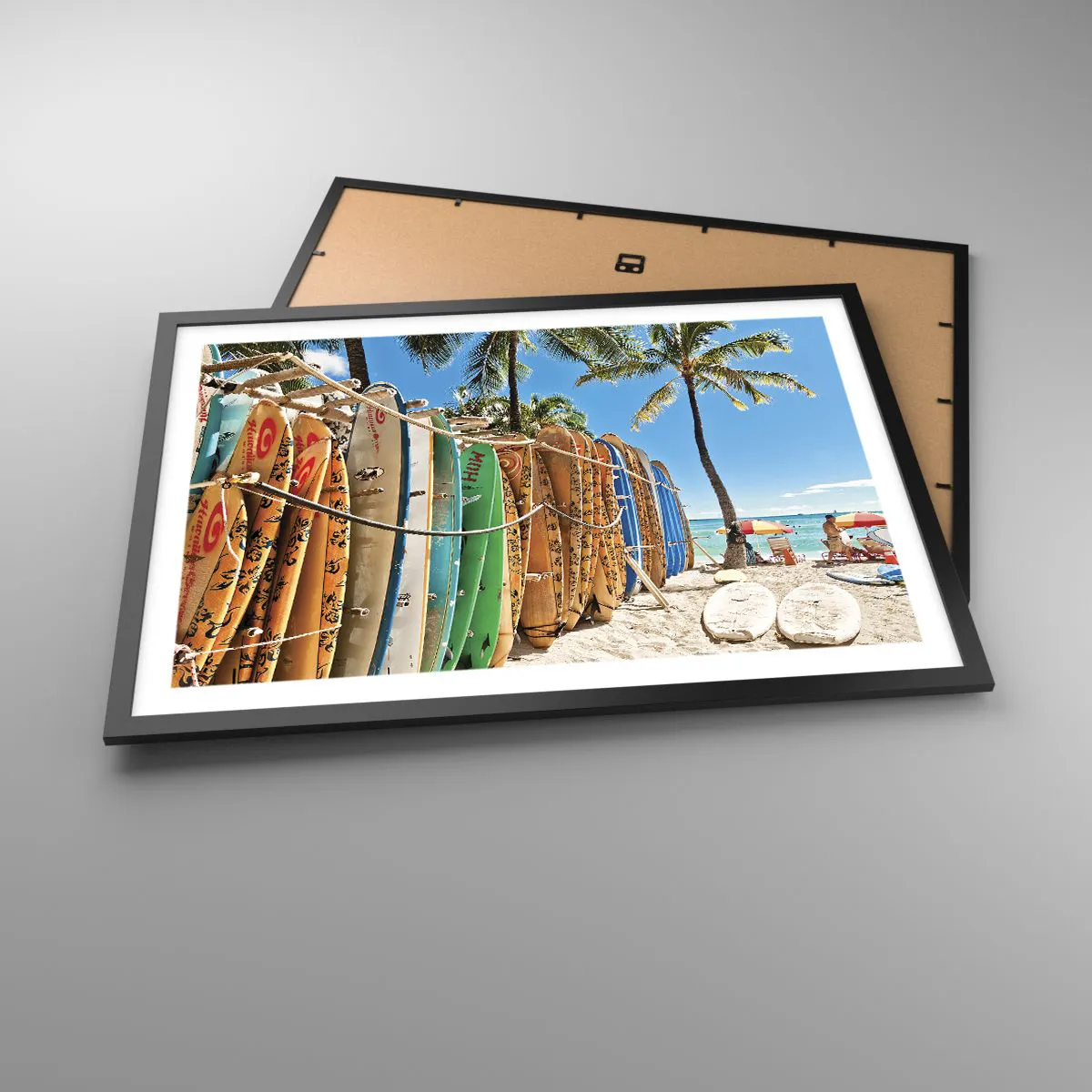 Plakat i sort ramme - Solrig sjov - 70x50 cm