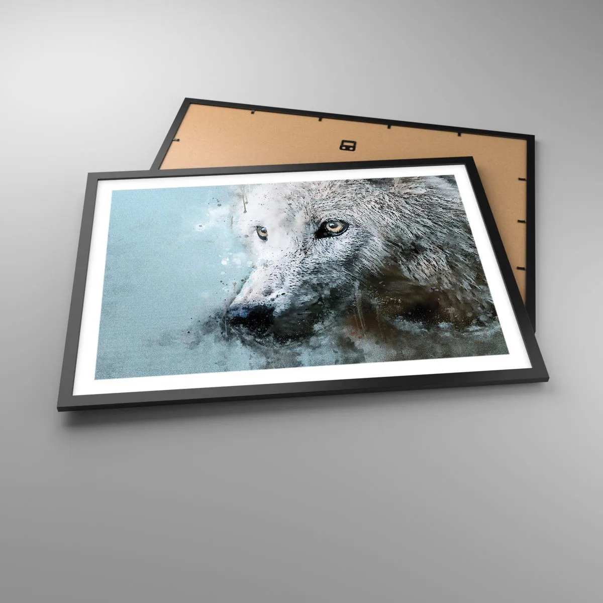 Plakat i sort ramme - Mød ulvesjælen - 70x50 cm