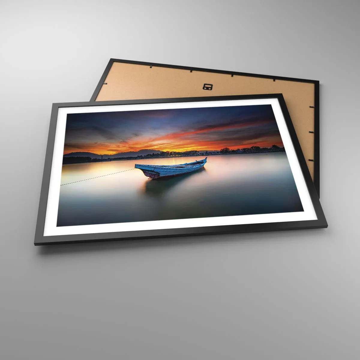 Pôster com moldura preta - Uma boa noite se aproxima - 70x50 cm