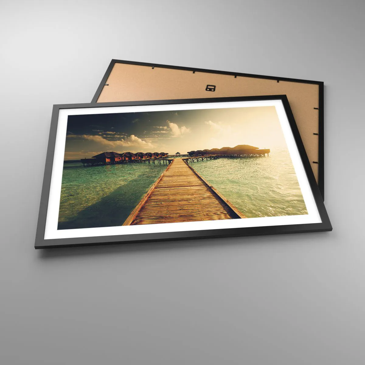 Plakat i sort ramme - En varm invitation - 70x50 cm