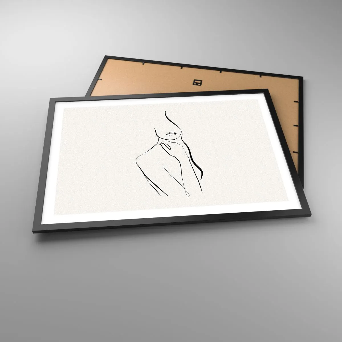 Affisch i svart ram - Melankolins våg - 70x50 cm