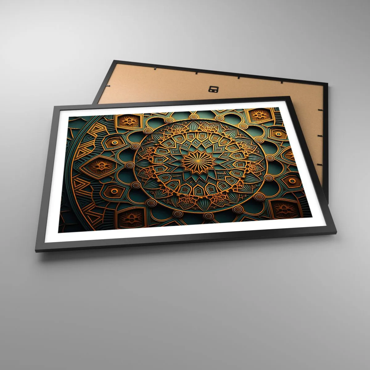 Pôster com moldura preta - Em uma atmosfera árabe - 70x50 cm