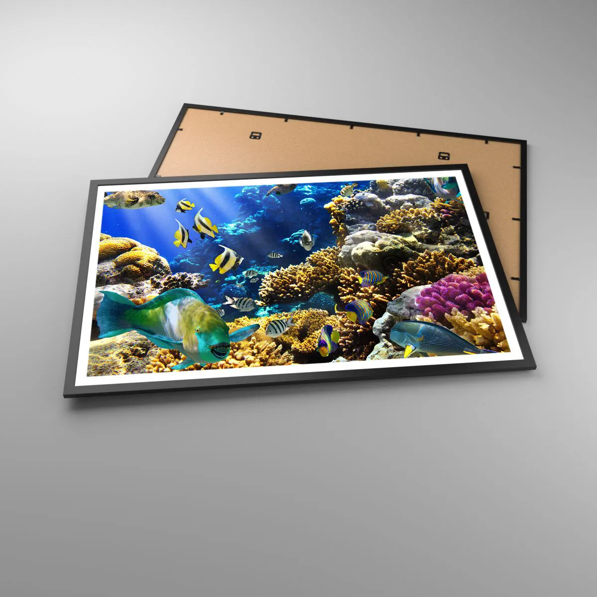 Poster in cornice nera - Traffico intenso sulla via delle vacanze - 91x61 cm