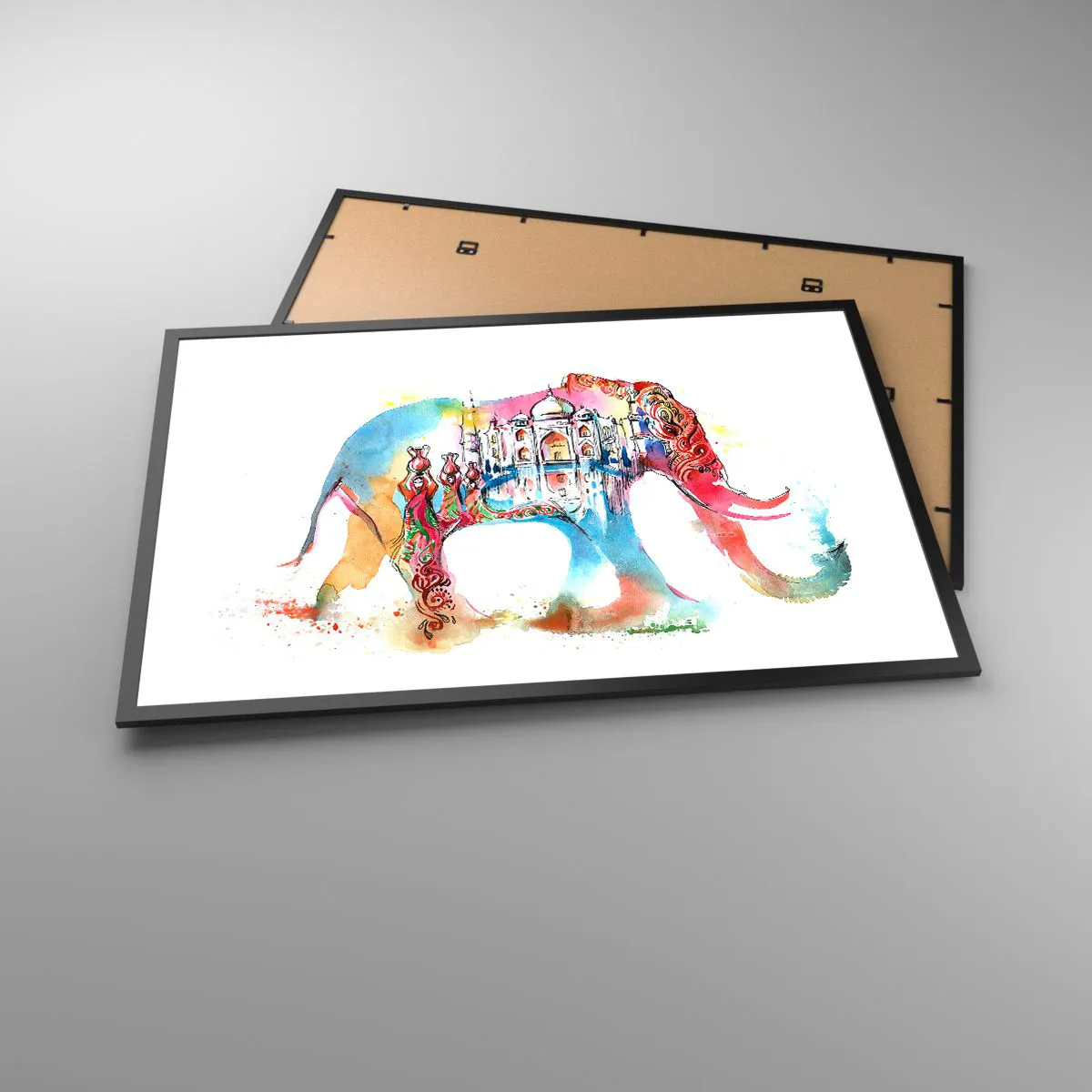 Plakat i sort ramme - Indien - kærlighedens aura - 91x61 cm