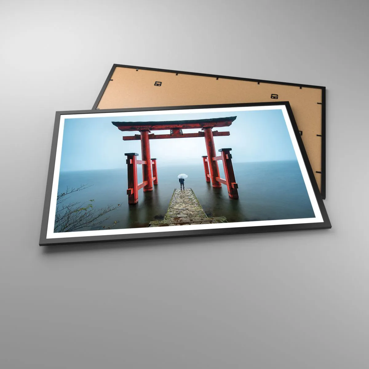 Affiche dans un cadre noir - Poster - Rêverie japonnaise - 91x61 cm