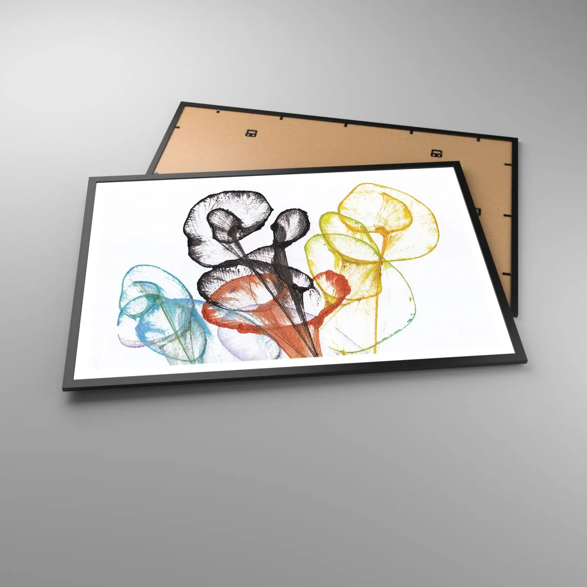 Poster in einem schwarzem Rahmen - Blumen mit Seele - 91x61 cm