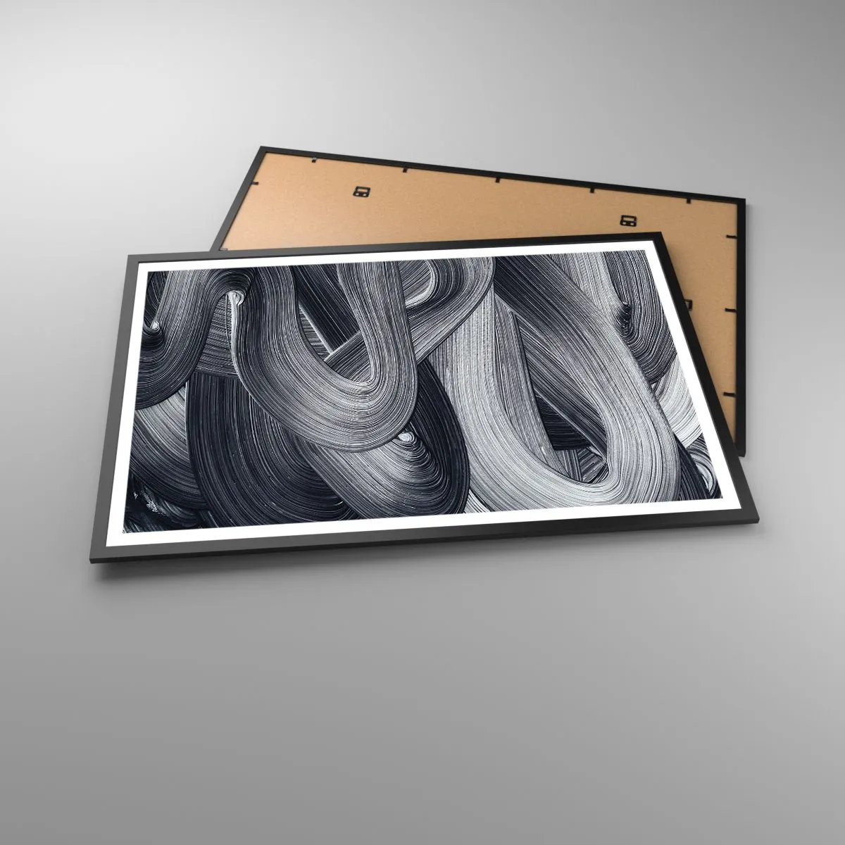 Affiche dans un cadre noir - Poster - La fluidité de la réalité - 91x61 cm