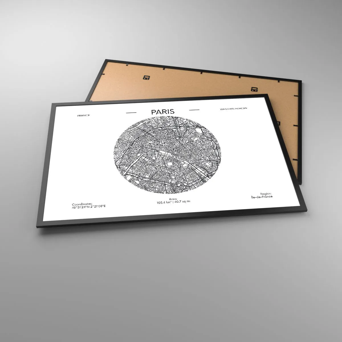 Plakát v černém rámu - Anatomie Paříže - 91x61 cm