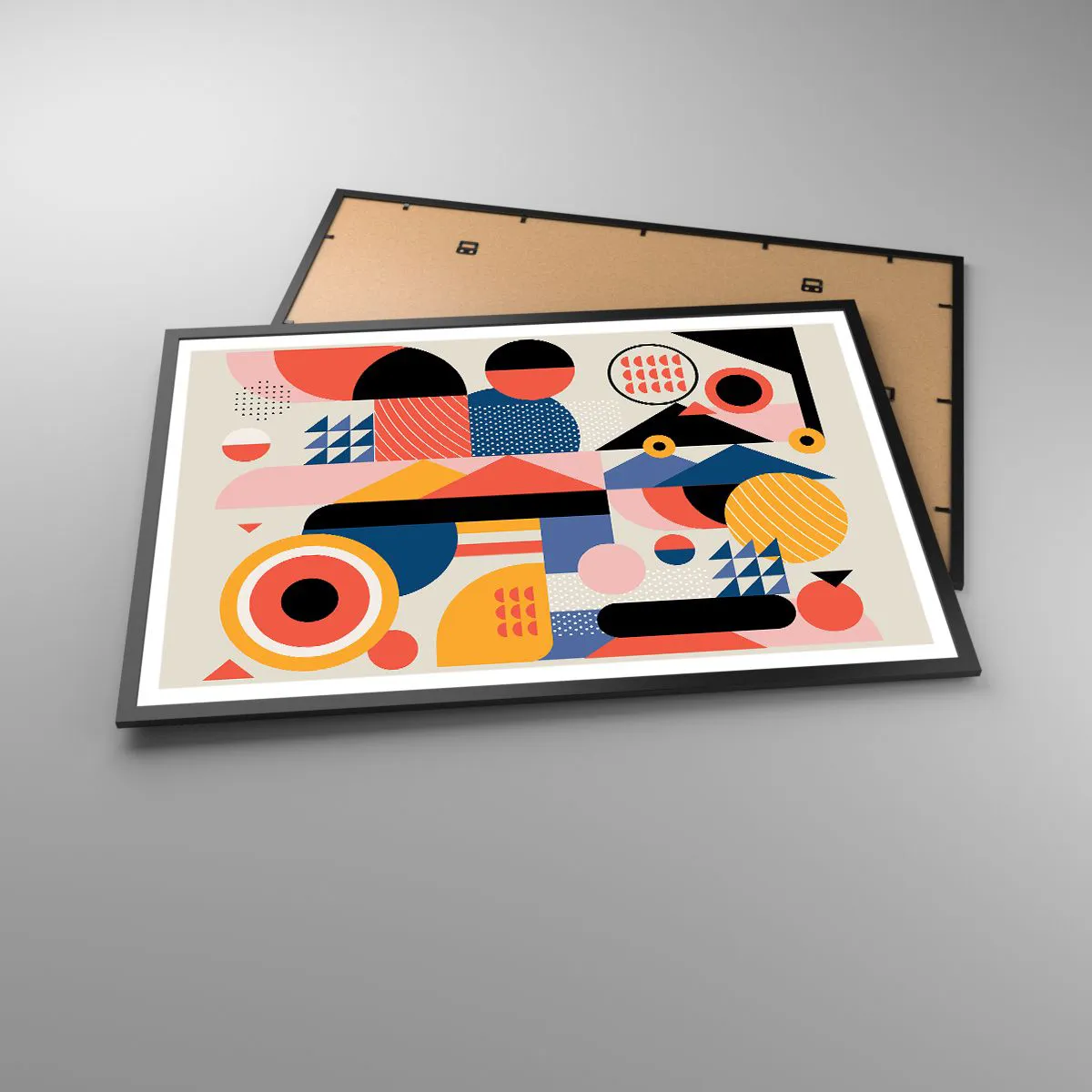 Poster în ramă neagră - Compoziție: joacă-te - 91x61 cm