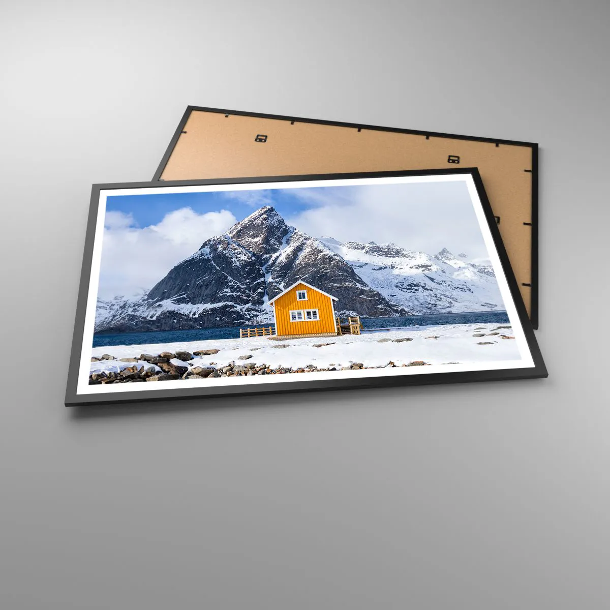 Affisch i svart ram - Skandinavisk semester - 91x61 cm